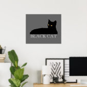 kat voor muur, tekenen poster (Thuiskantoor)