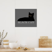 kat voor muur, tekenen poster (Keuken)