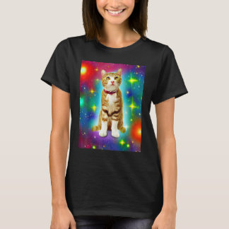 Kat voor ruimtekat, keuken in kattenstijl t-shirt