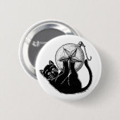 Kat voor sierdoeleinden ronde button 5,7 cm (Voorkant /achterkant)