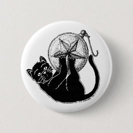Kat voor sierdoeleinden ronde button 5,7 cm