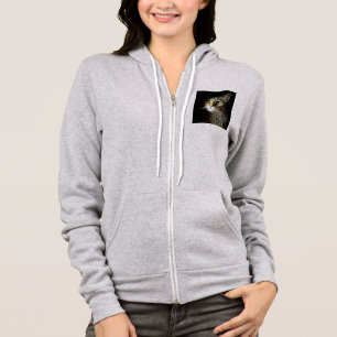 Kat voor tablet met groene ogen, geïsoleerd op zwa hoodie