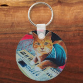 Kat voor toetsenbord sleutelhanger (Voorkant)