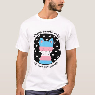 Kat voor transgenderondersteuning t-shirt
