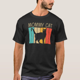 Kat voor vrouwen: zwarte kattenkat voor moeders t-shirt