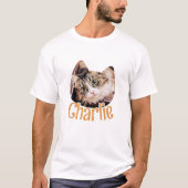 Kat Vorm Modern Eenvoudig Aangepast Huisdier Kat F T-shirt (Voorkant)