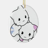 Kat-vrienden Keramisch Ornament (Rechts)