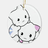 Kat-vrienden Keramisch Ornament (Links)
