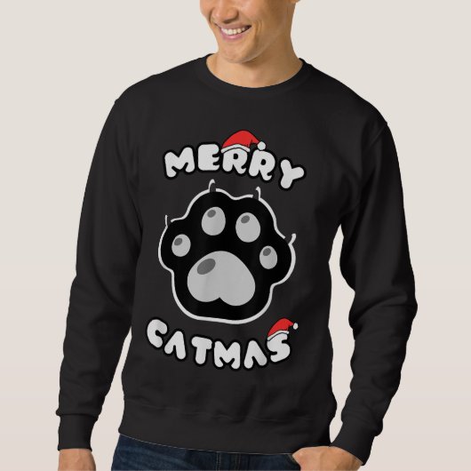 Kat Vrolijk Catmas Vrolijk Kerstmis Pyjama voor Ka Trui (Voorkant)
