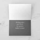 Kat | "Vrolijk kerstfeest! 5-inch x7 kerstKaart Kaart (Binnen)