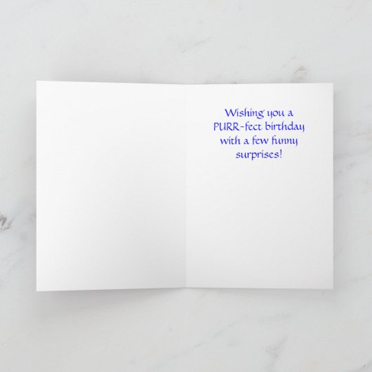 Kat Vrouw Fotobom Verjaardag Kaart (Binnen)