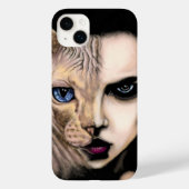 Kat Vrouw iPhone Hoesje (Achterkant)
