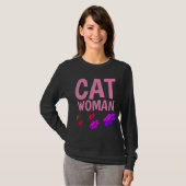 KAT VROUW KAT DAMES T-SHIRT (Voorkant volledig)