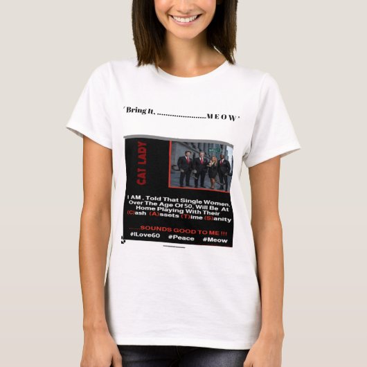KAT VROUW T-SHIRT (Voorkant)
