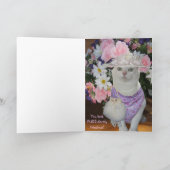  kat Vrouwelijke verjaardag Kaart (Binnen)