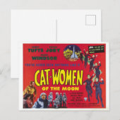 "Kat Vrouwen aan de maan" klassiek SF poster brief Briefkaart (Voorkant / Achterkant)