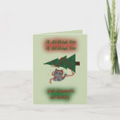 Kat VS kerstboom kerst Kaart (Voorkant)