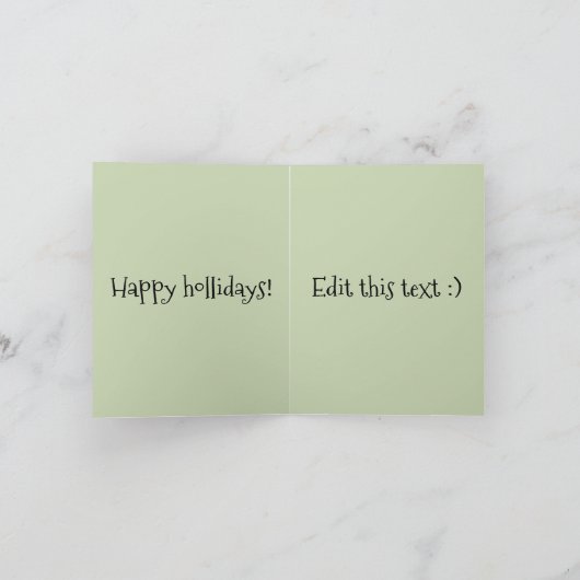 Kat VS kerstboom kerst Kaart (Binnen)