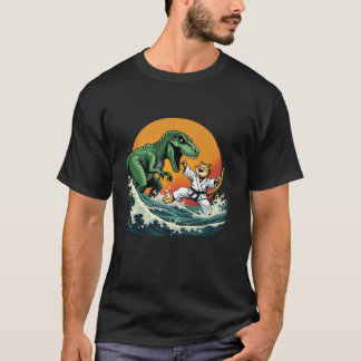 Kat vs Monster Trex Dinosaur Japan Otaku T-shirt