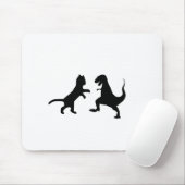 kat vs t-rex muismat (Met muis)