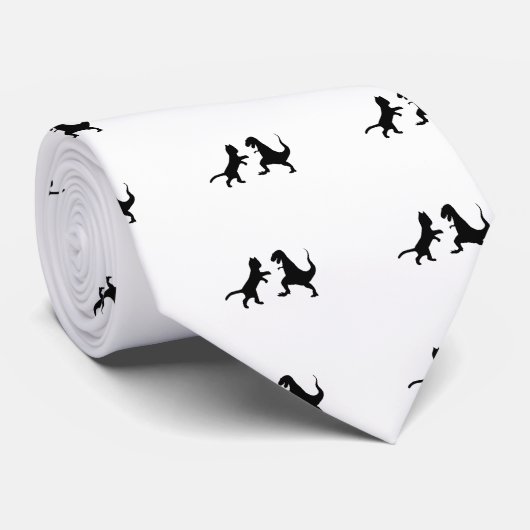 kat vs t-rex stropdas (Opgerold)