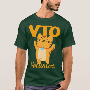 Kat VTO-vrijwilliger voor verenigingen die van VTO T-shirt