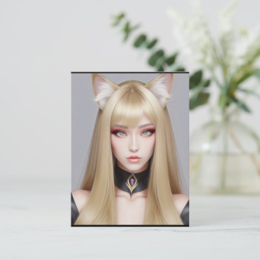 KAT WAIFU 03 BRIEFKAART (Staand voorkant)