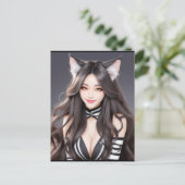 KAT WAIFU 04 BRIEFKAART (Staand voorkant)