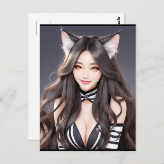 KAT WAIFU 04 BRIEFKAART (Voorkant / Achterkant)