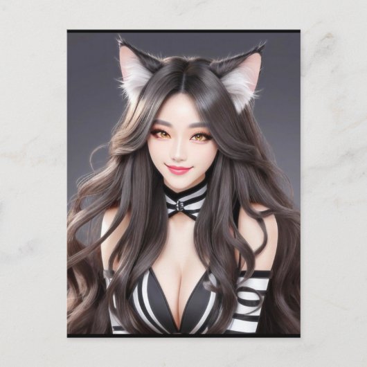 KAT WAIFU 04 BRIEFKAART (Voorkant)