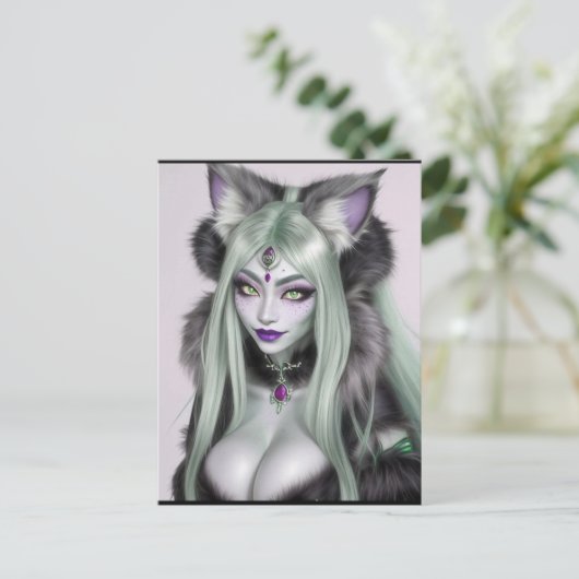 KAT WAIFU 07 BRIEFKAART (Staand voorkant)