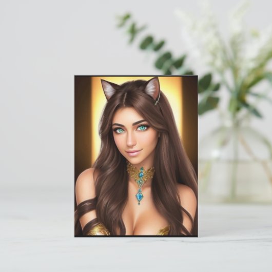 KAT WAIFU 11 BRIEFKAART (Staand voorkant)