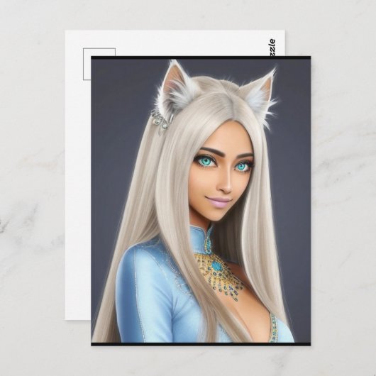 KAT WAIFU 12 BRIEFKAART (Voorkant / Achterkant)