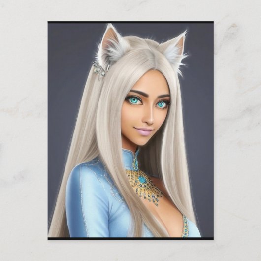 KAT WAIFU 12 BRIEFKAART (Voorkant)