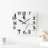 Kat-wandklok Vierkante Klok (Huis)
