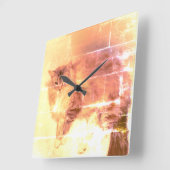 Kat-wandklok Vierkante Klok (Hoek)