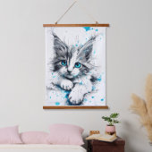 kat wandtapijt katje hangend wandkleed (Slaapkamer)