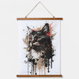 kat wandtapijt katje hangend wandkleed
