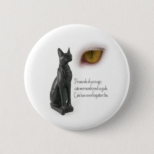 Kat waren goden ronde button 5,7 cm (Voorkant)