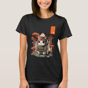 Kat Warrior Japans schrijvend animatiekunst voor k T-shirt