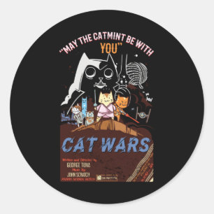 Kat Wars Ronde Sticker