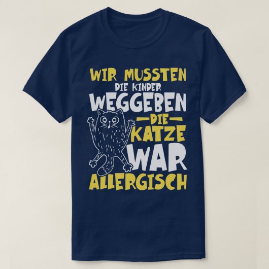 Kat was allergisch 3 t-shirt (Design voorkant)