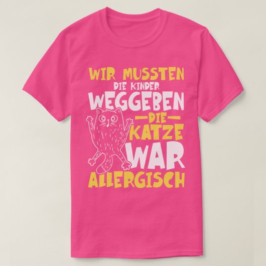 Kat was allergisch 3 t-shirt (Design voorkant)