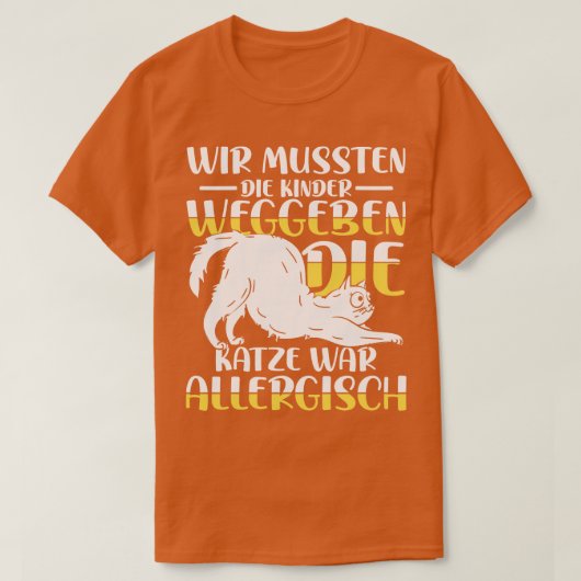 Kat was allergisch t-shirt (Design voorkant)
