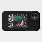 Kat Wat Een Grappige Zwarte Kat Die Kerstboom Duwt Case-Mate iPhone Case (Achterkant (horizontaal))