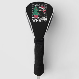 Kat Wat Een Grappige Zwarte Kat Die Kerstboom Duwt Golfheadcover