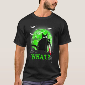 Kat Wat Een Grappige Zwarte Kat T-shirt, Moorddadi T-shirt