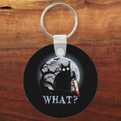 Kat wat een moorddadige zwarte kat met een mes Hal Sleutelhanger (Voorkant)