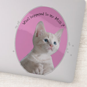 Kat Wat er met mijn melk is gebeurd Sticker