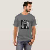 Kat Wat? Funny Murderous Cat Kitten in Graveyard T-shirt (Voorkant volledig)